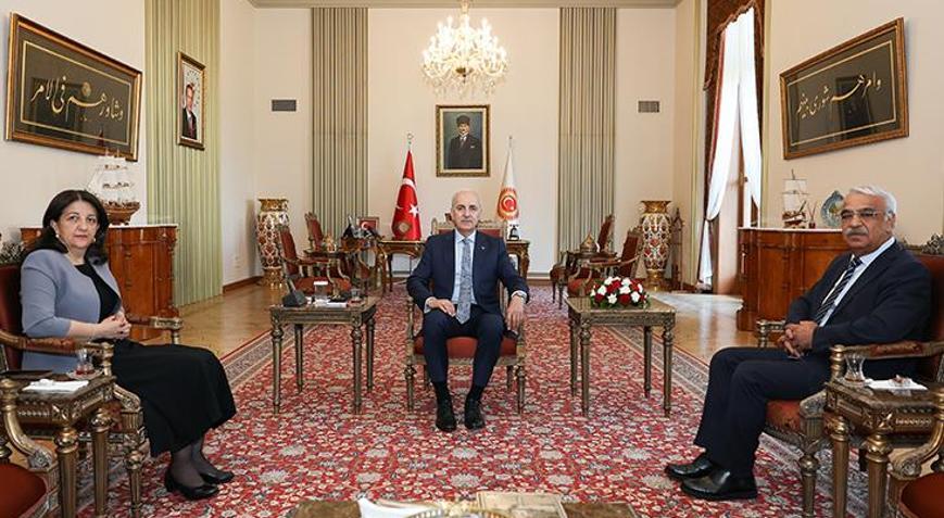 TBMM Başkanı Kurtulmuş, DEM Parti heyetini kabul etti