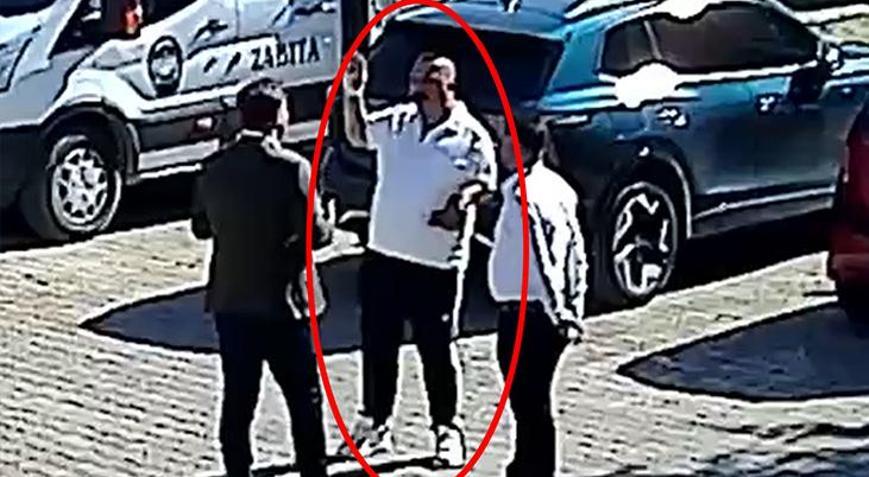 Dinar Belediyesi önünde hareketli dakikalar Başkanın aracının yanında kesici aletle beklerken yakalandı