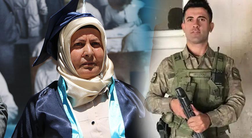 Şehit oğlunun hayalini gerçekleştirdi 51 yaşında diploma gururu