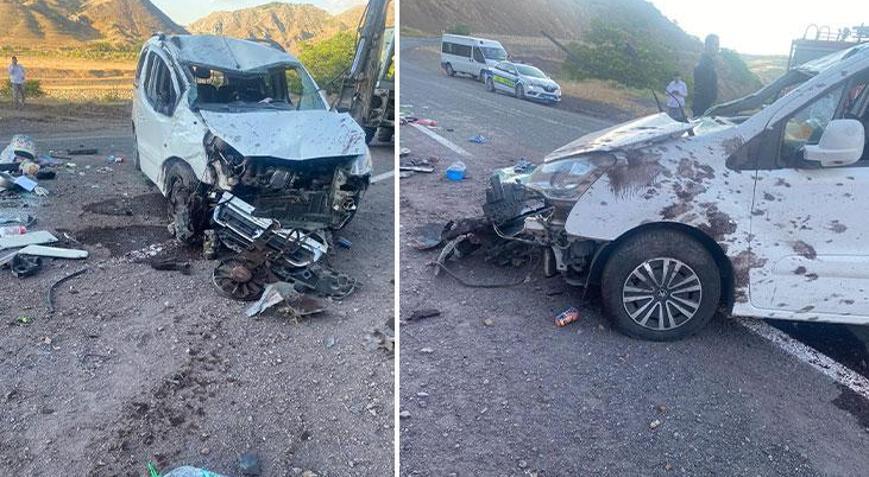 Elazığda korkunç kaza Kontrolden çıkan araç takla attı: 5 yaralı