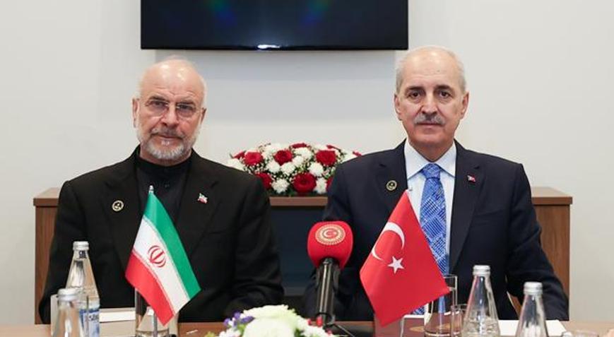 TBMM Başkanı Kurtulmuş, İran İslami Danışma Meclisi Başkanı Ghalibaf ile görüştü