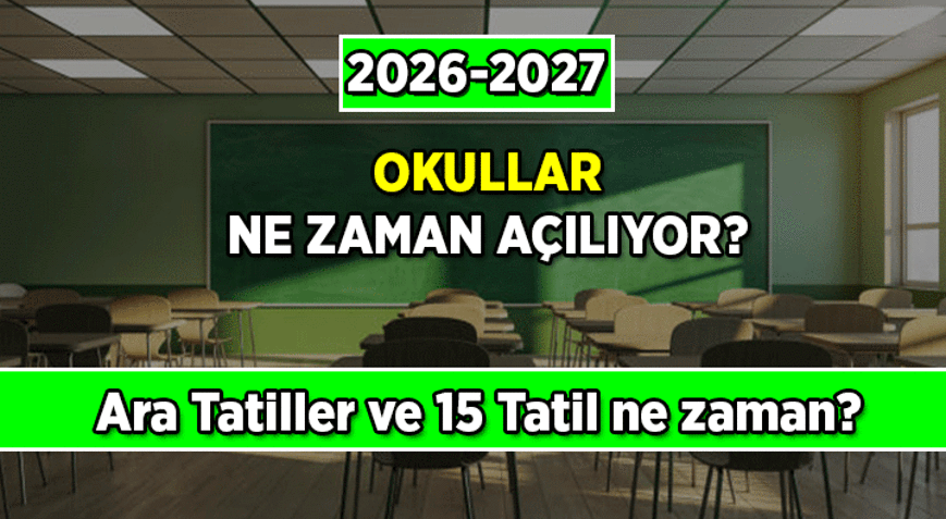 MEBİN EKSİKSİZ TÜM TATİLLER LİSTESİ 📢 Okullar ne zaman açılıyor 2026-2027 İlkokul 1. sınıflarla 2,3,4,5,6,7,8. sınıflar ve liseler ne zaman okula başlayacak
