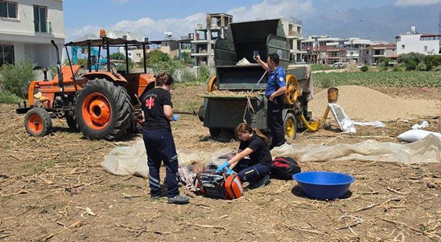 Hatayda feci son Harman makinesine düşen genç hayatını kaybetti