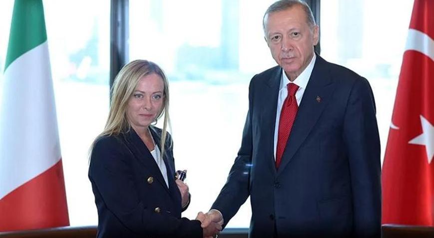 Cumhurbaşkanı Erdoğan İtalya Başbakanı Meloni ile görüştü