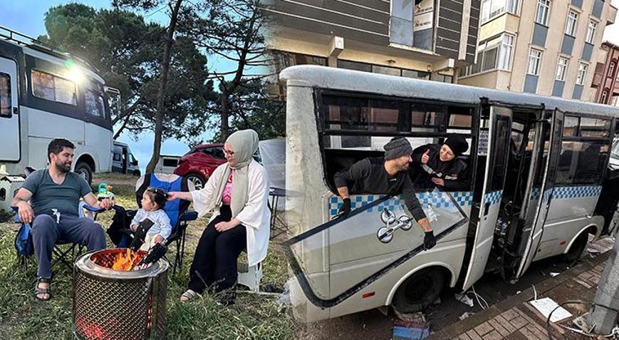 Hatlı minibüsü 100 bin liraya yuvaya dönüştürdüler ‘Çöp kutusuna benzetenler bile oldu’