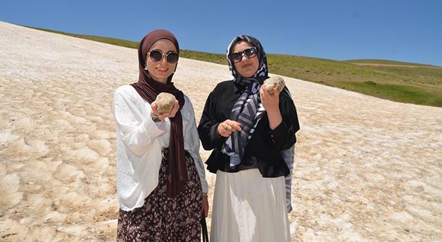 Temmuz ayında kar üstünde piknik keyfi Sıcaktan kaçanların uğrak noktası