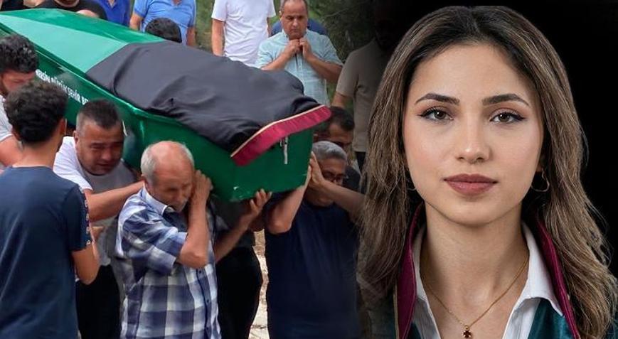 24 yaşındaki avukat Tuğçe, cübbesi ile son yolculuğuna uğurlandı