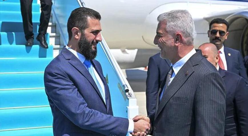 Suriye Cumhurbaşkanı Ahmed Şara Ankaraya geldi