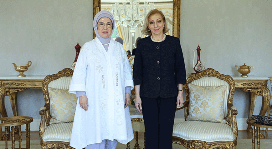 Emine Erdoğan, Lübnan Başbakanının eşi Sahar Selam ile görüştü