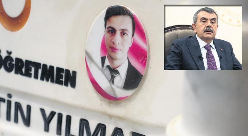 Bakan Tekin, şehit öğretmeni andı
