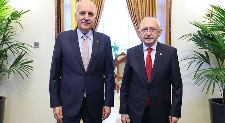 TBMM Başkanı Kurtulmuş, CHP Genel Başkanı Kılıçdaroğlu ile görüştü