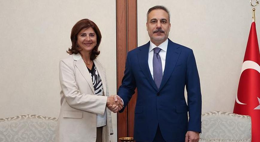 Dışişleri Bakanı Hakan Fidan, BM Genel Sekreteri Kıbrıs Şahsi Temsilcisi Cuéllar ile görüştü