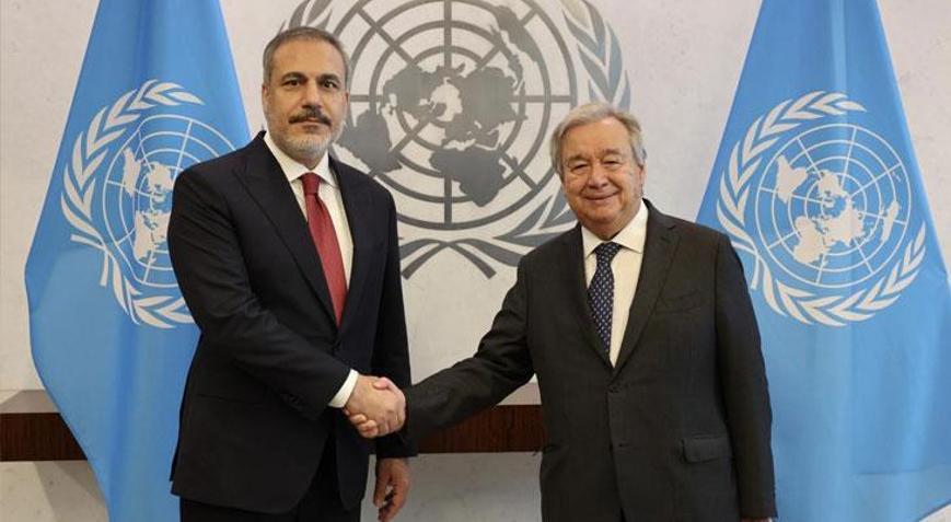 Dışişleri Bakanı Hakan Fidan, BM Genel Sekreteri Guterres ile telefonda görüştü