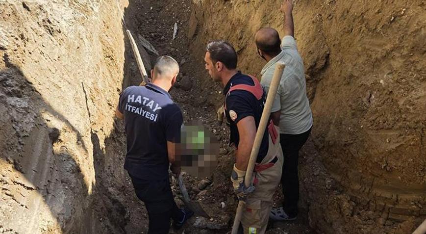 Hatayda göçük altında kalan işçi öldü
