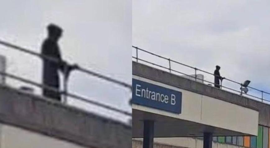 Hastane çatısında Azrail paniği 50 dakika boyunca insanları izledi, tuhaf sesler çıkardı