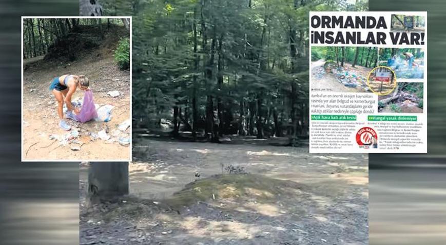 Büyük tepki çekmişti Ormandaki çöpler kısmen temizlendi