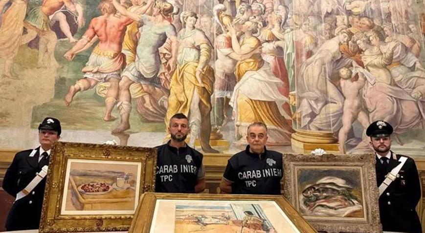 İtalyan polisi müzeden çalınan 9 milyon Euroluk tabloları kurtardı