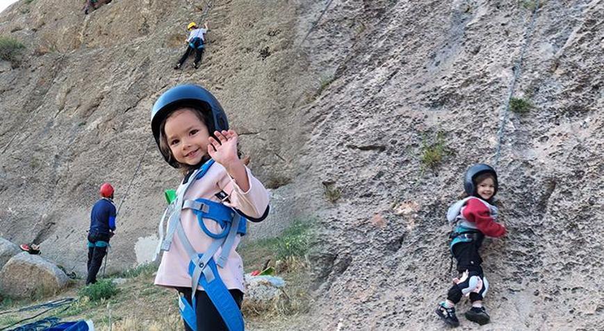 Henüz 3 yaşında dağ, tepe demeden tırmanıyor ‘Göbek bağını bir ağacın altına gömmüştük’