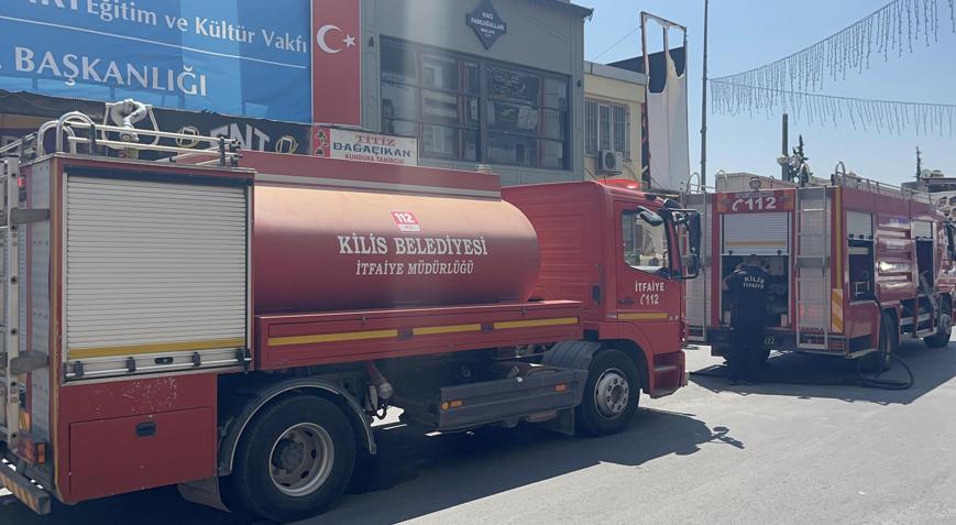 Kiliste bir iş yerinde çıkan yangın söndürüldü