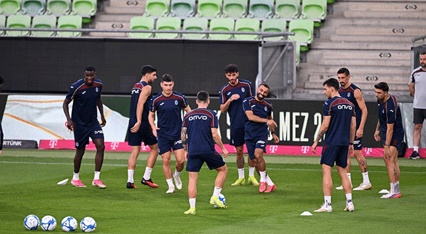 Trabzonsporda Ferencvaros maçı hazırlıkları tamamlandı