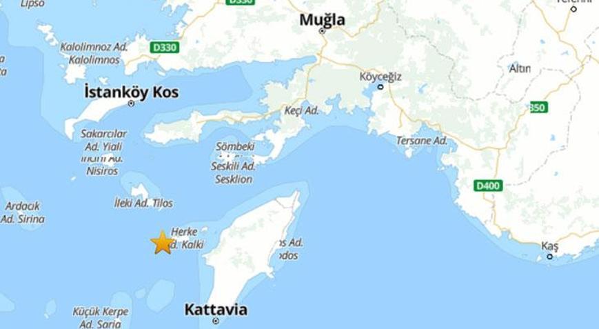 Muğla açıklarında 4.1 büyüklüğünde deprem