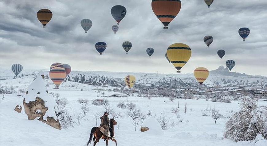 Avrupanın kış rotalarında zirve Kapadokyanın
