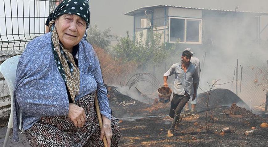 Alevleri görünce gözyaşlarına boğuldu: ‘Ben nereye giderdim’