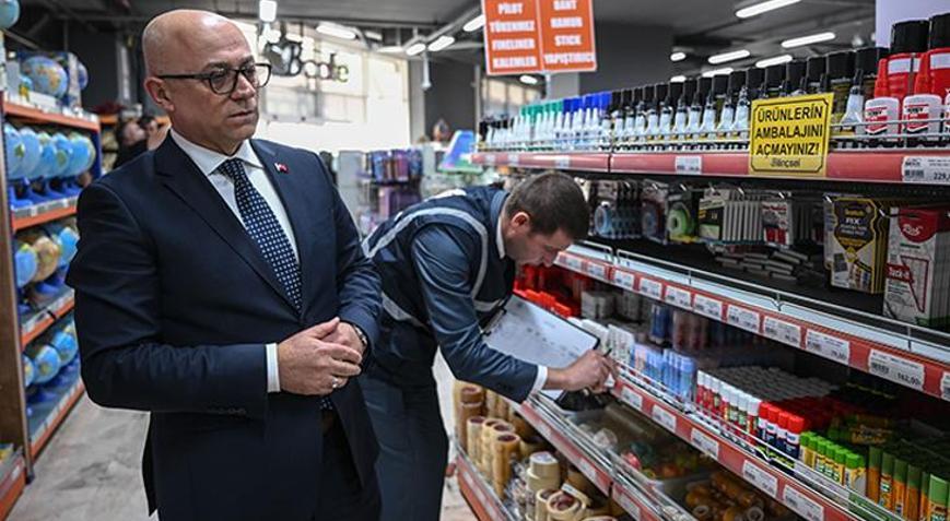 Ticaret Bakanlığı ekipleri Ankarada kırtasiye ve okul ürünleri denetimini sürdürüyor