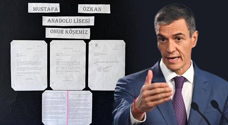 İspanya Başbakanı Sánchezten Kayserideki okula mektup