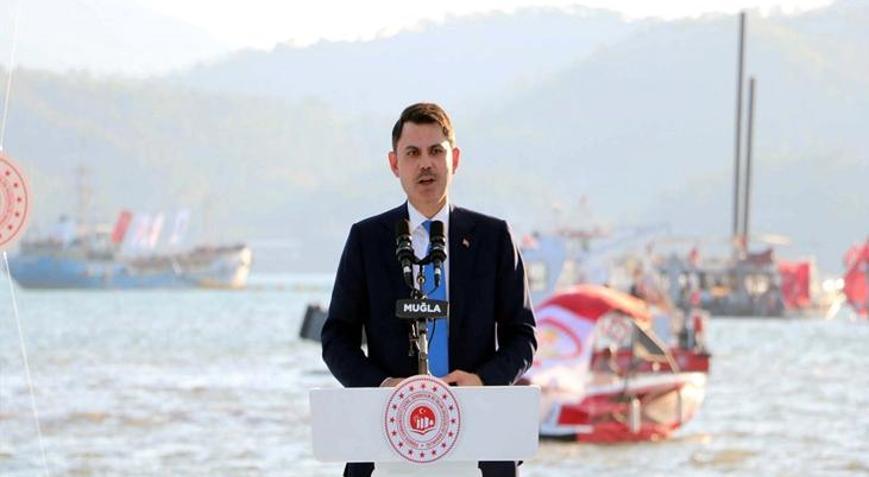 Bakan Kurum Fethiyede konuştu: Denizlerimizin, kirletilmesine tahammülümüz yoktur