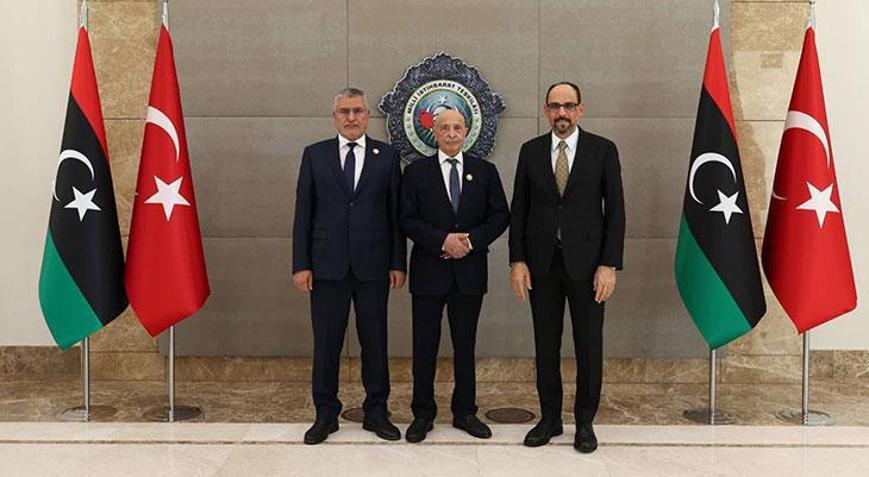 MİT Başkanı Kalın, Libya Temsilciler Meclisi ve Yüksek Devlet Konseyi Başkanları ile görüştü