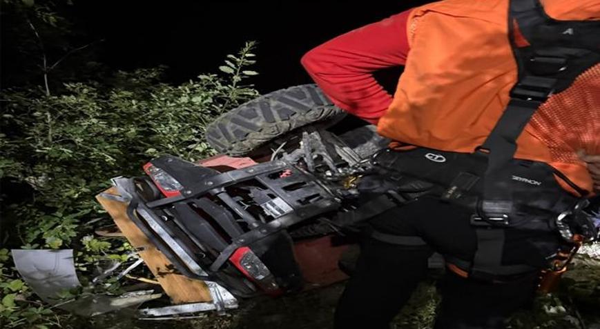 Artvinde şarampole yuvarlanan ATVnin sürücüsü hayatını kaybetti