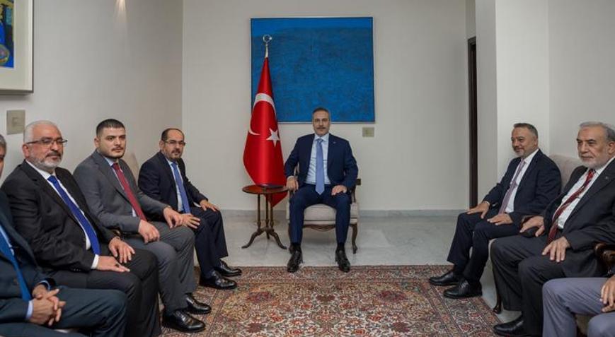 Dışişleri Bakanı Hakan Fidan, Suriye Türkmen Meclisi Başkanı Mustafa ile bir araya geldi
