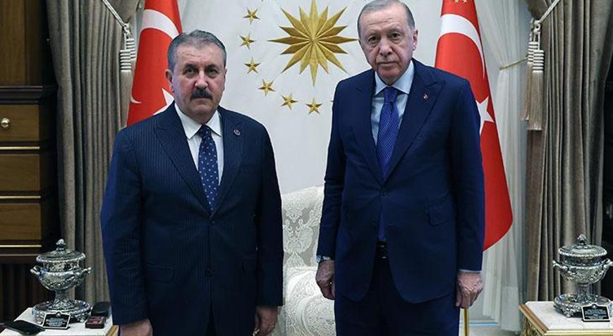 Cumhurbaşkanı Erdoğan, BBP Genel Başkanı Desticiyi kabul etti