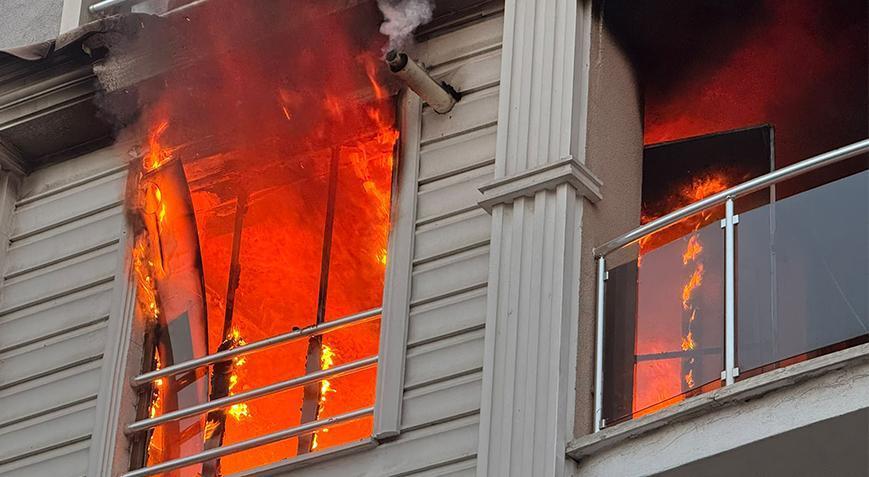 Iğdırda yangın 18 kişi tahliye edildi