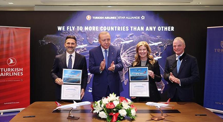 THY ve Boeing arasında dev anlaşma İmzalar ABDde Erdoğanın huzurunda atıldı