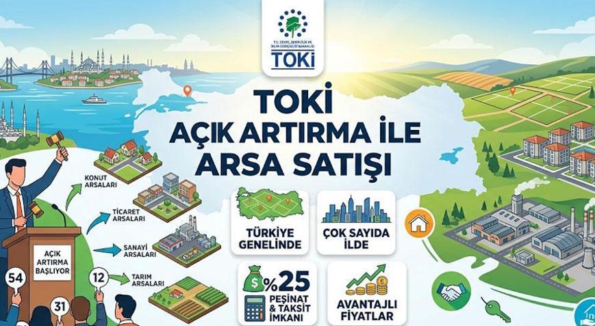 TOKİ AÇIK ARTIRMA ARSA SATIŞ LİSTESİ 2026: TOKİ arsa satışı teklif verme ekranı nasıl açılır