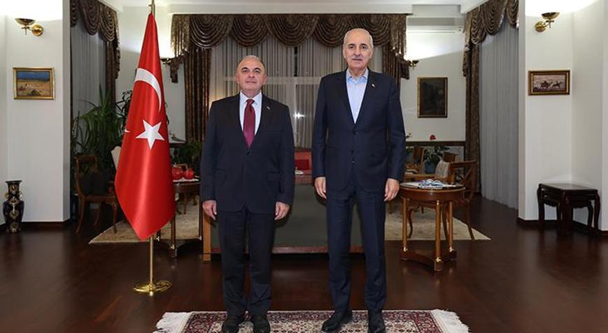 TBMM Başkanı Kurtulmuş, Türkiyenin Bişkek Büyükelçiliğini ziyaret etti