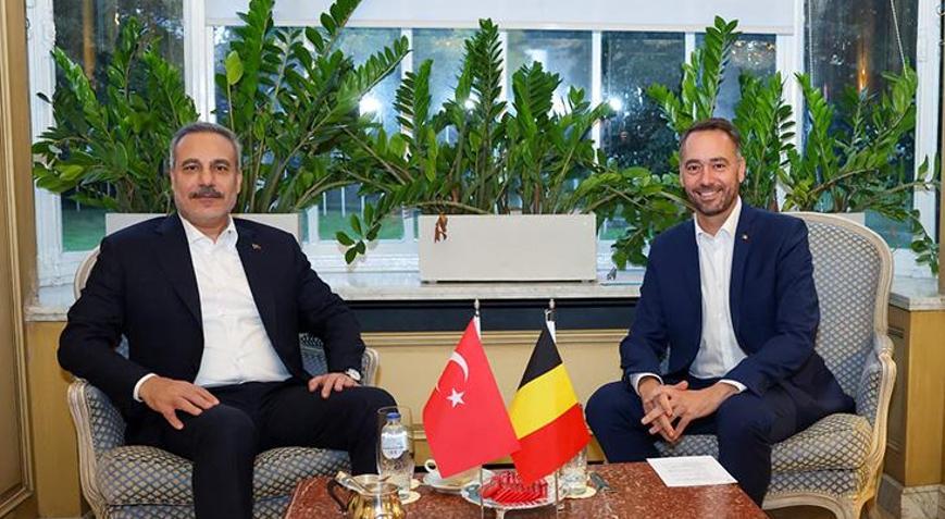 Dışişleri Bakanı Hakan Fidan Belçikalı mevkidaşı Prevot ile Brükselde görüştü
