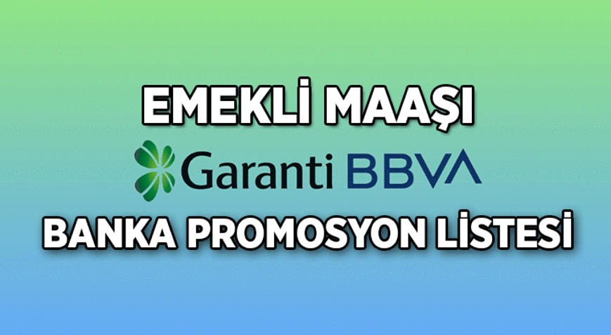 EMEKLİYE EK GELİR 📍 Garanti Bankası emekli promosyonu ne kadar Garanti BBVA emekli maaşı banka promosyonu kaç TL