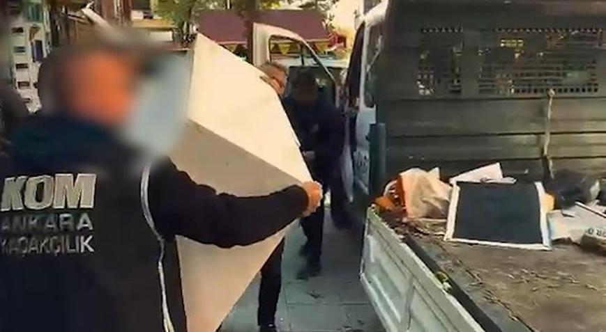 Ankarada kaçak elektronik sigara ve tütün satan adrese baskın: 9 gözaltı