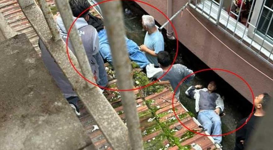Çarşafı birbirine bağlayıp kaçmak istediler, 3üncü kattan düştüler