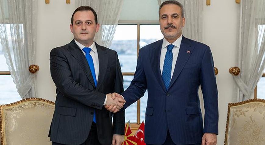 Dışişleri Bakanı Hakan Fidan, Kuzey Makedonya Devlet Bakanı Zeynulayı kabul etti