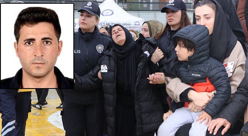 Şehit polise acı veda Eşi ve annesi tabuta sarılarak gözyaşlarına boğuldu