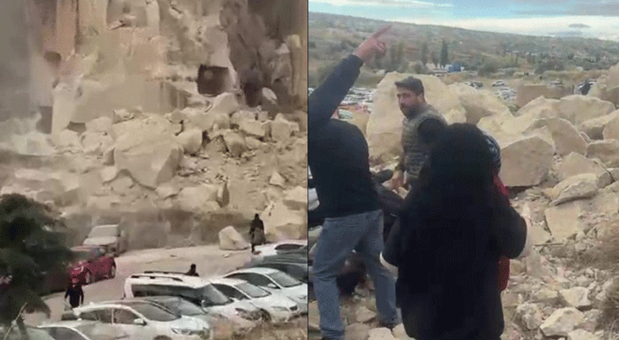 Son dakika... Kapadokyada peribacası çöktü: Ölü ve yaralılar var