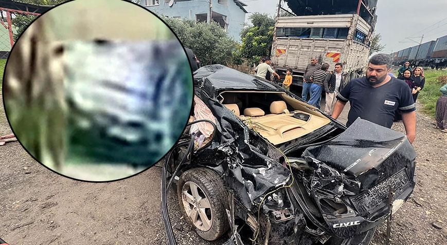 Hatay’da korkutan kaza Yük treni otomobile çarptı, 2 yaralı