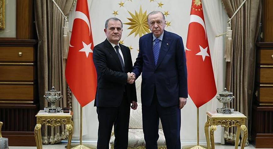Cumhurbaşkanı Erdoğan, Azerbaycan Dışişleri Bakanı Bayramovu kabul etti