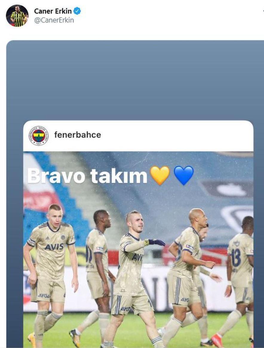 Son dakika | Trabzonspor - Fenerbahçe maçının ardından Caner Erkinden flaş paylaşım