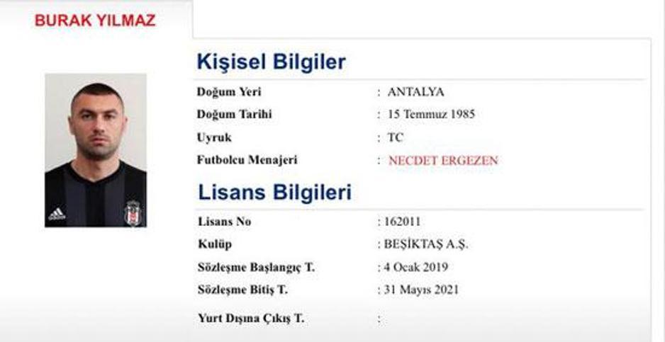 Beşiktaş, Burak Yılmazın sözleşmesini uzattı