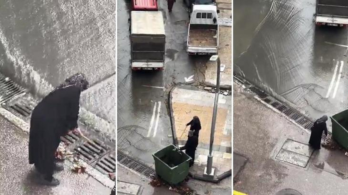 İstanbul’da yağış sonrası mahalleleri saran su baskınlarında dikkat çeken anlar